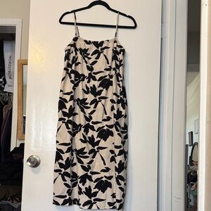 A New Day Black and Cream Midi Dress